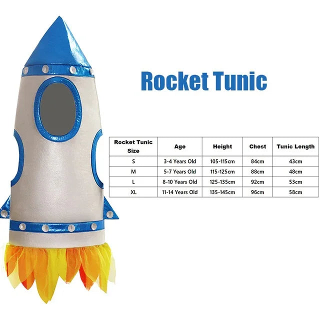 Unisex Child Girls Astronaut Jumpsuit Fancy Dress Up Boys Kids Robot Costume Toddler 3D Rocket Halloween Costume 2023