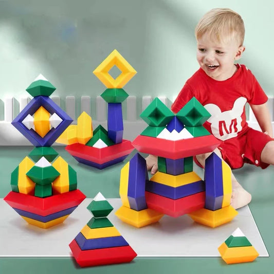 Kids Construction Set Pyramid Building Blocks Set 3D