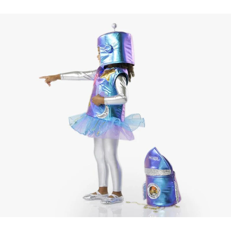 Unisex Child Girls Astronaut Jumpsuit Fancy Dress Up Boys Kids Robot Costume Toddler 3D Rocket Halloween Costume 2023