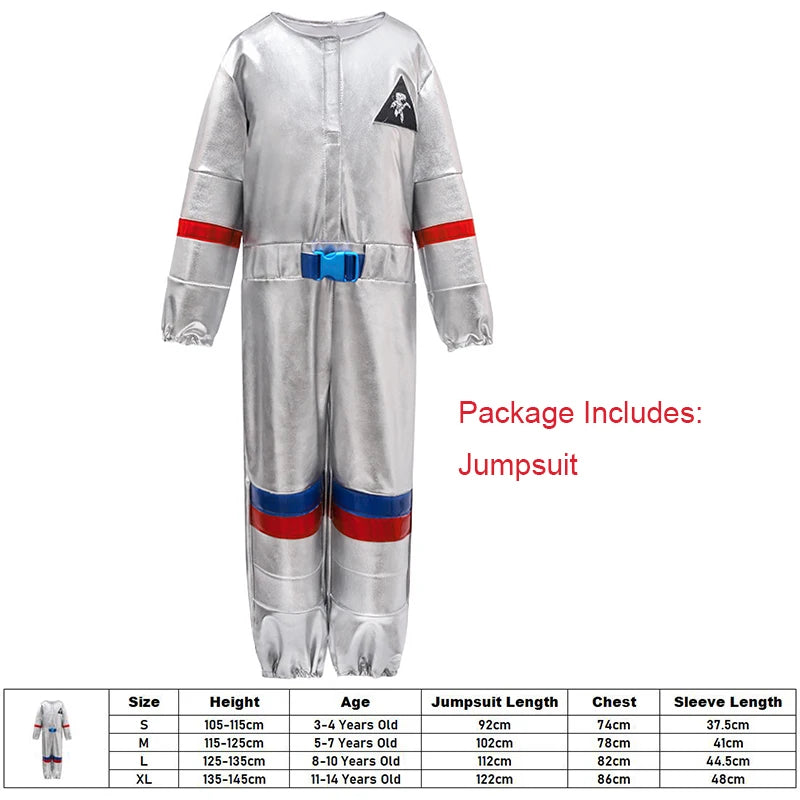 Unisex Child Girls Astronaut Jumpsuit Fancy Dress Up Boys Kids Robot Costume Toddler 3D Rocket Halloween Costume 2023