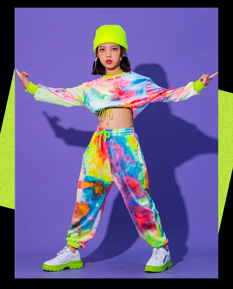 Hip Hop Clothing Multicolor Sweatshirt Causal Pants