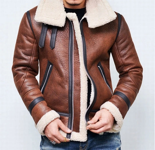 Men's Leather Jacket Men Thickening With Velvet Leather Coat Men Winter Coats Outerwear Fashion Jackets