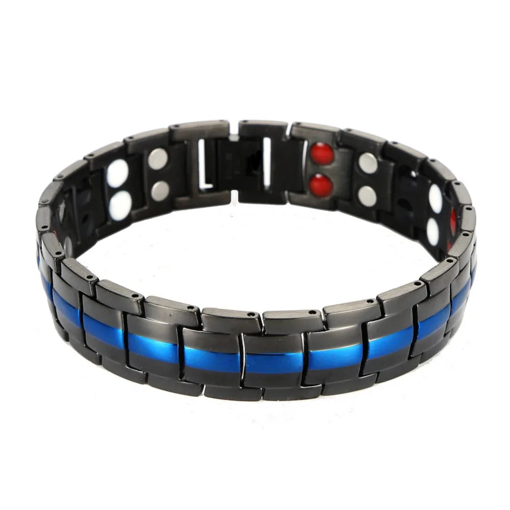 Stainless Steel Ion Far Infrared Therapy Magnetic Bracelet For Woman Men Power Energy Bracelet New Healthy Jewelry