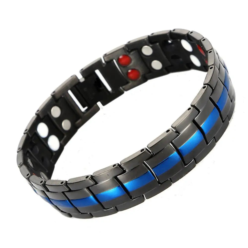 Stainless Steel Ion Far Infrared Therapy Magnetic Bracelet For Woman Men Power Energy Bracelet New Healthy Jewelry