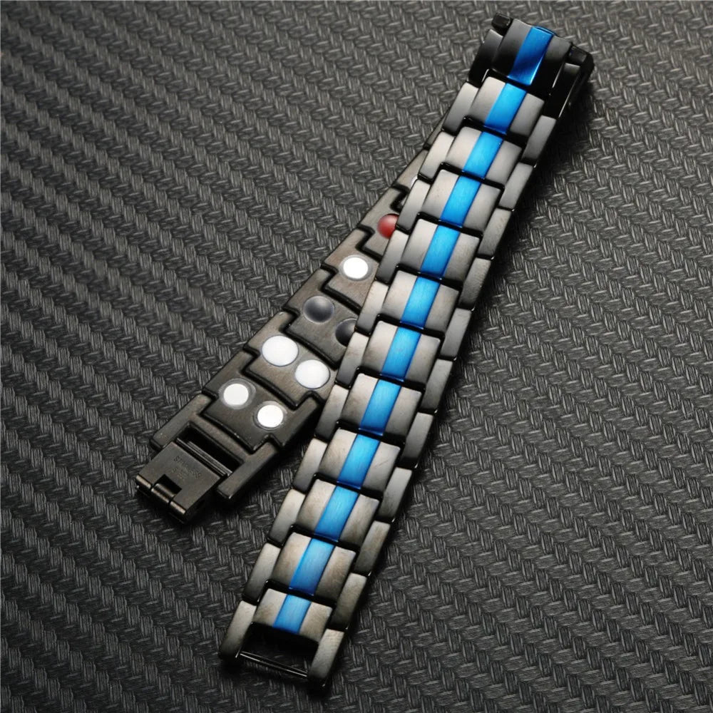 Stainless Steel Ion Far Infrared Therapy Magnetic Bracelet For Woman Men Power Energy Bracelet New Healthy Jewelry