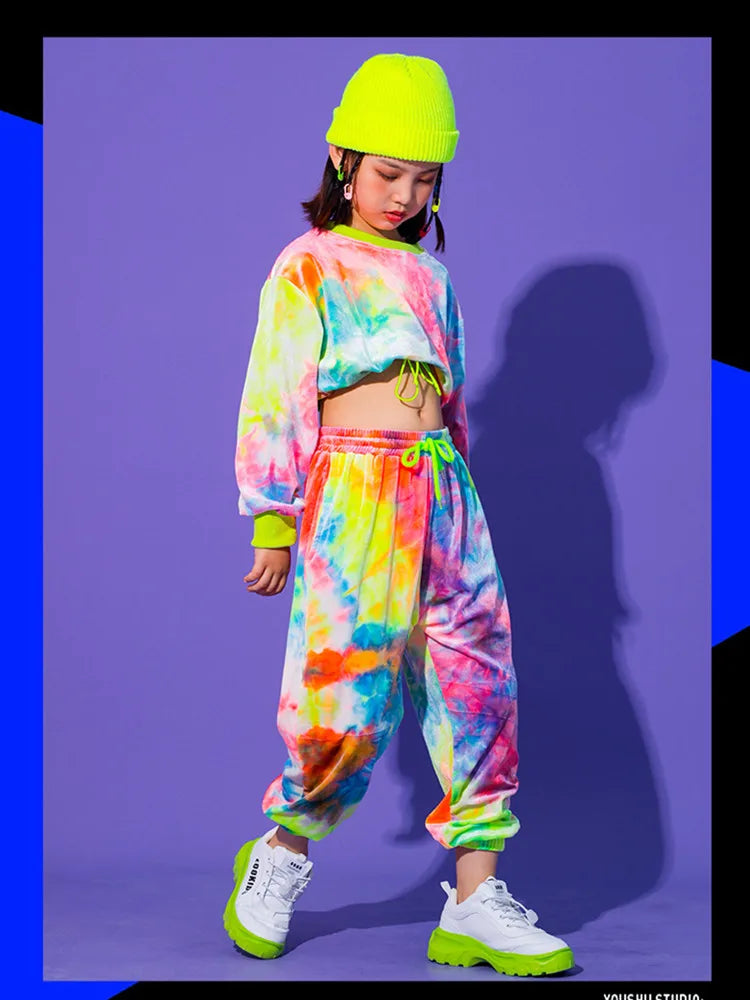 Hip Hop Clothing Multicolor Sweatshirt Causal Pants