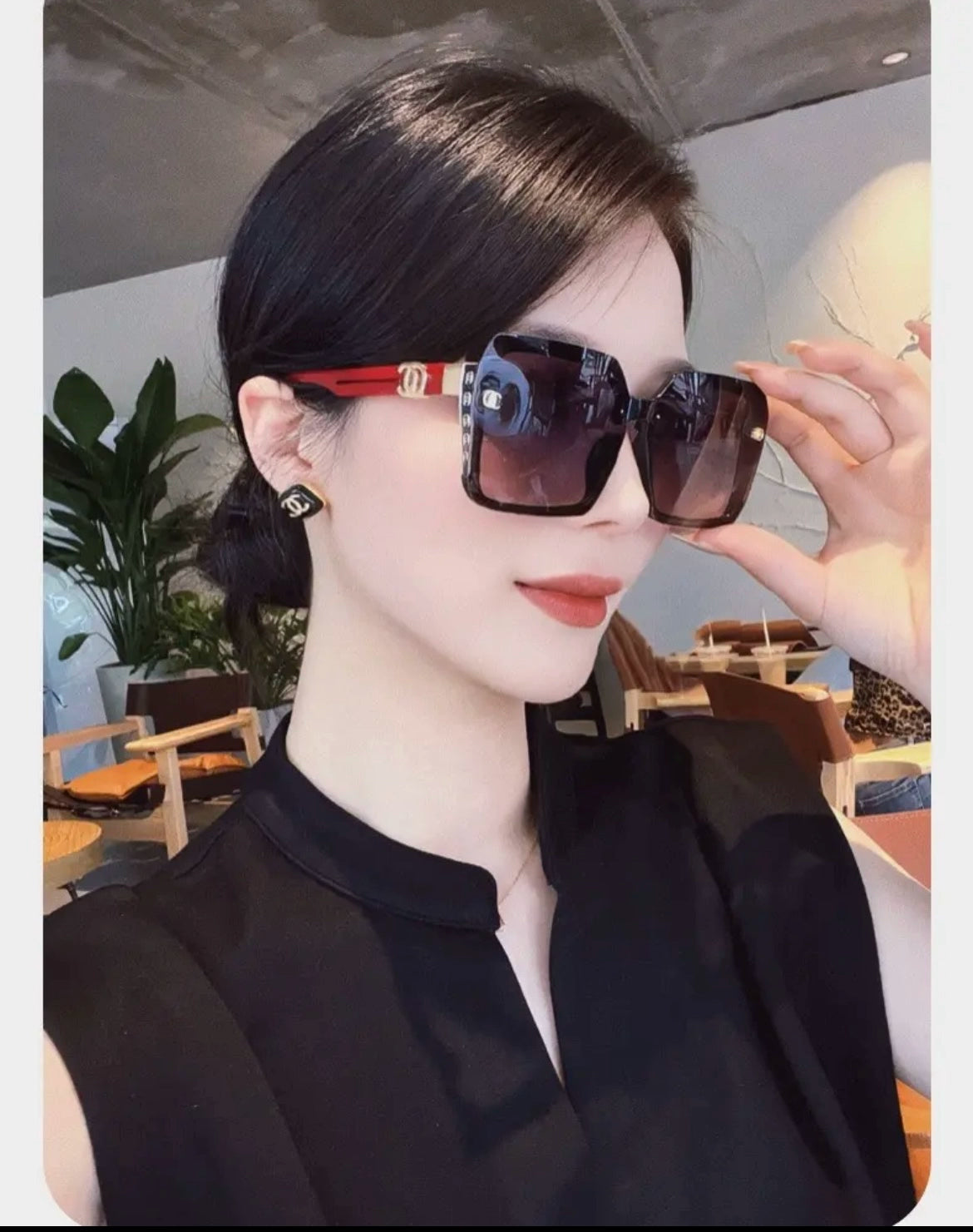 Sunglasses Accessible Luxury Classic Elegant to Make round Face Thin-Looked Sunglasses