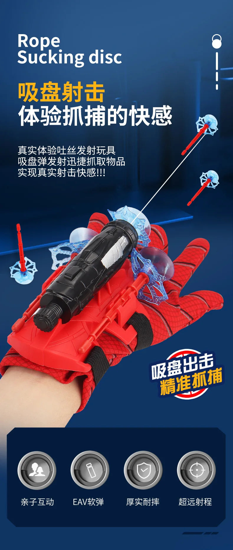 Disney Spiderman boy Transmitter toy Anime Figure Wrist Launcher