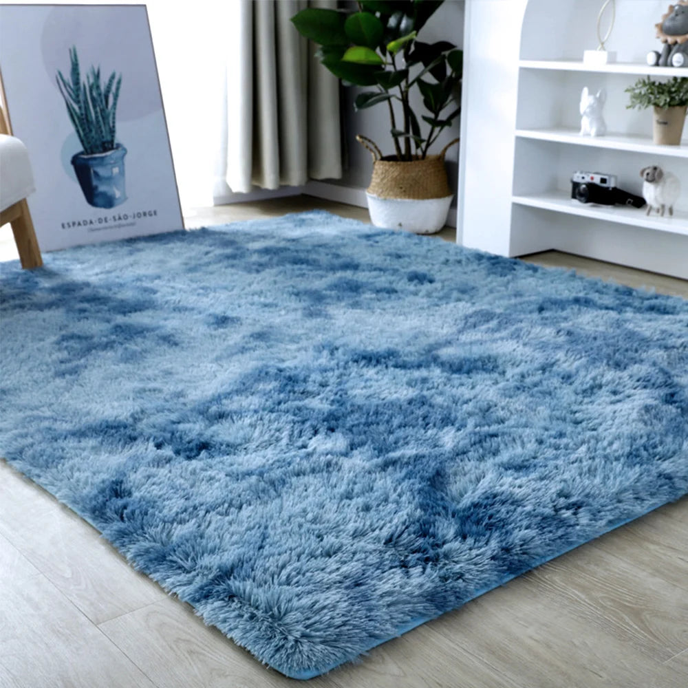 Plush Carpet Suitable For Living Room White Soft Fluffy Carpets Bedroom Bathroom Non-slip Thicken Floor Mat Teen Room Decoration