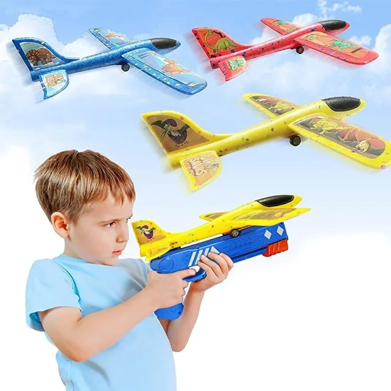 Kids Catapult Plane Toys Gun-style Launching Aircraft