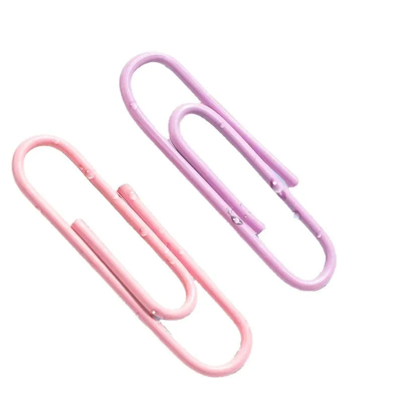 160PCS Colorful Paper Clips Office Supplies Paper Clip Large File Bookmark Paper Clip U-shaped Buckle Office Supplies