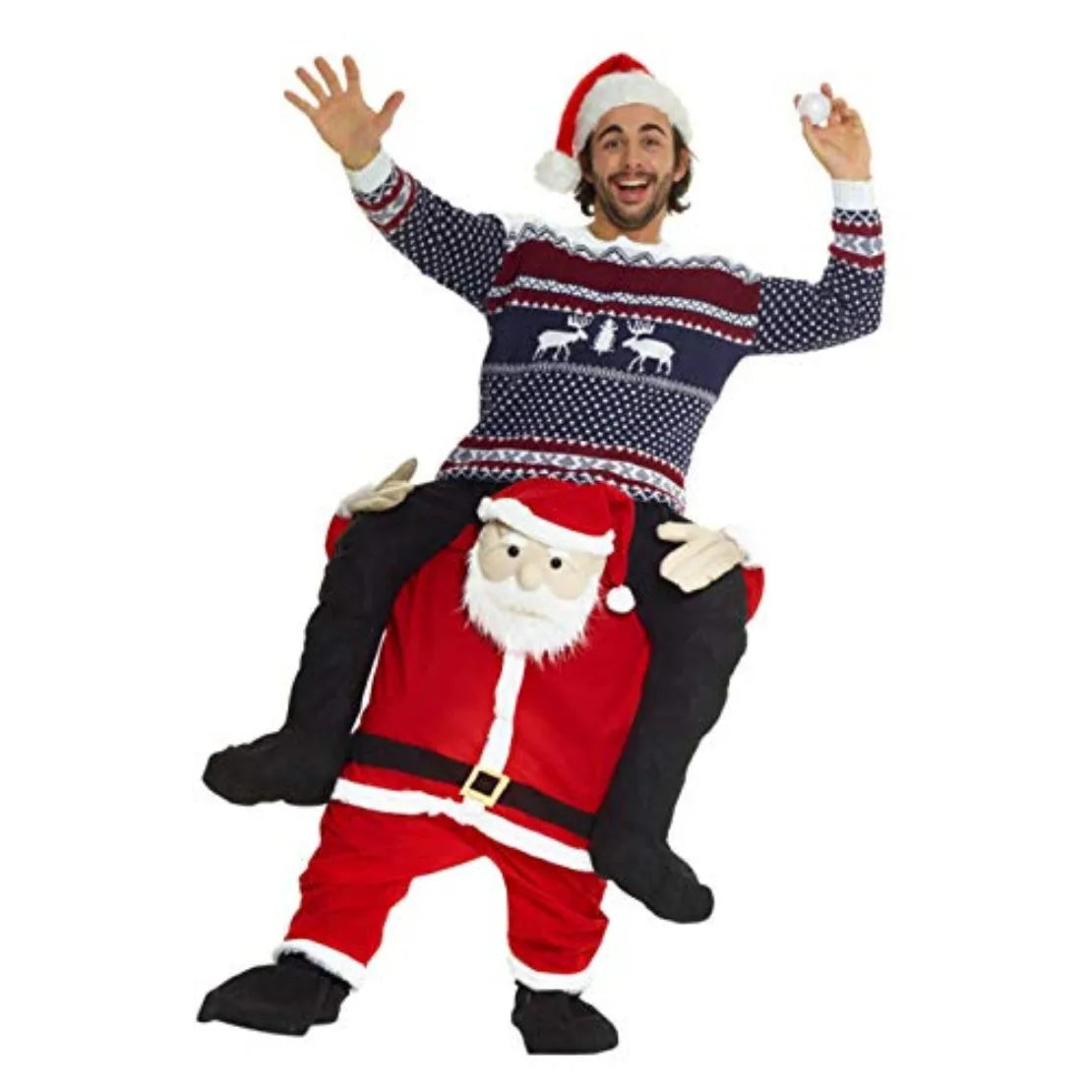 Morph Santa Piggyback Costume, Carry Me Santa Costume, Ride On Santa Costume,