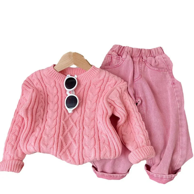 2024 Autumn Kids Baby Girls 2PCS Clothes Set