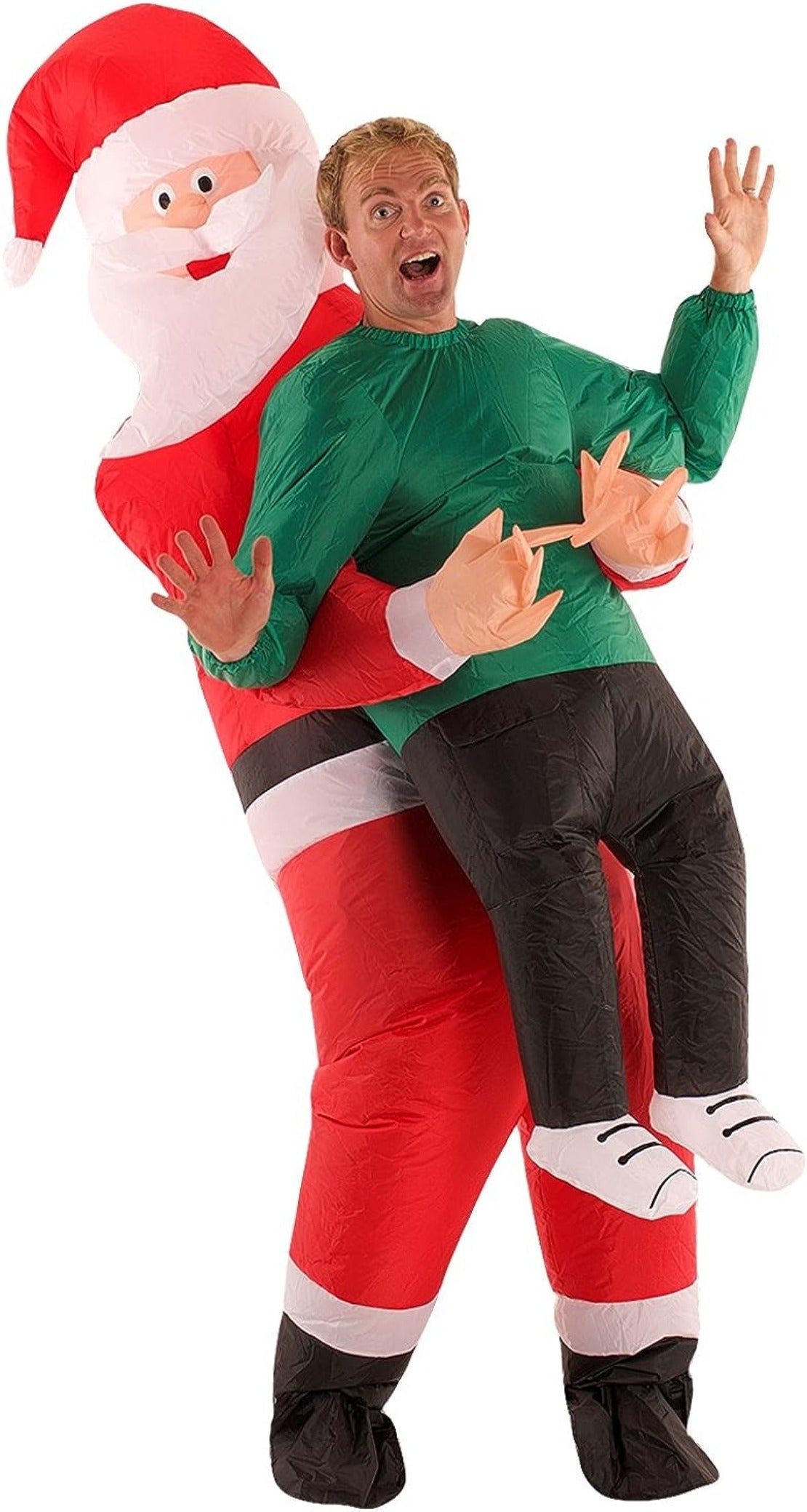 Morph Santa Piggyback Costume, Carry Me Santa Costume, Ride On Santa Costume,