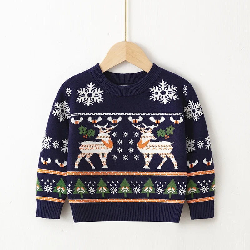 2024 Christmas Sweaters Autumn Winter Kids Warm Pullover