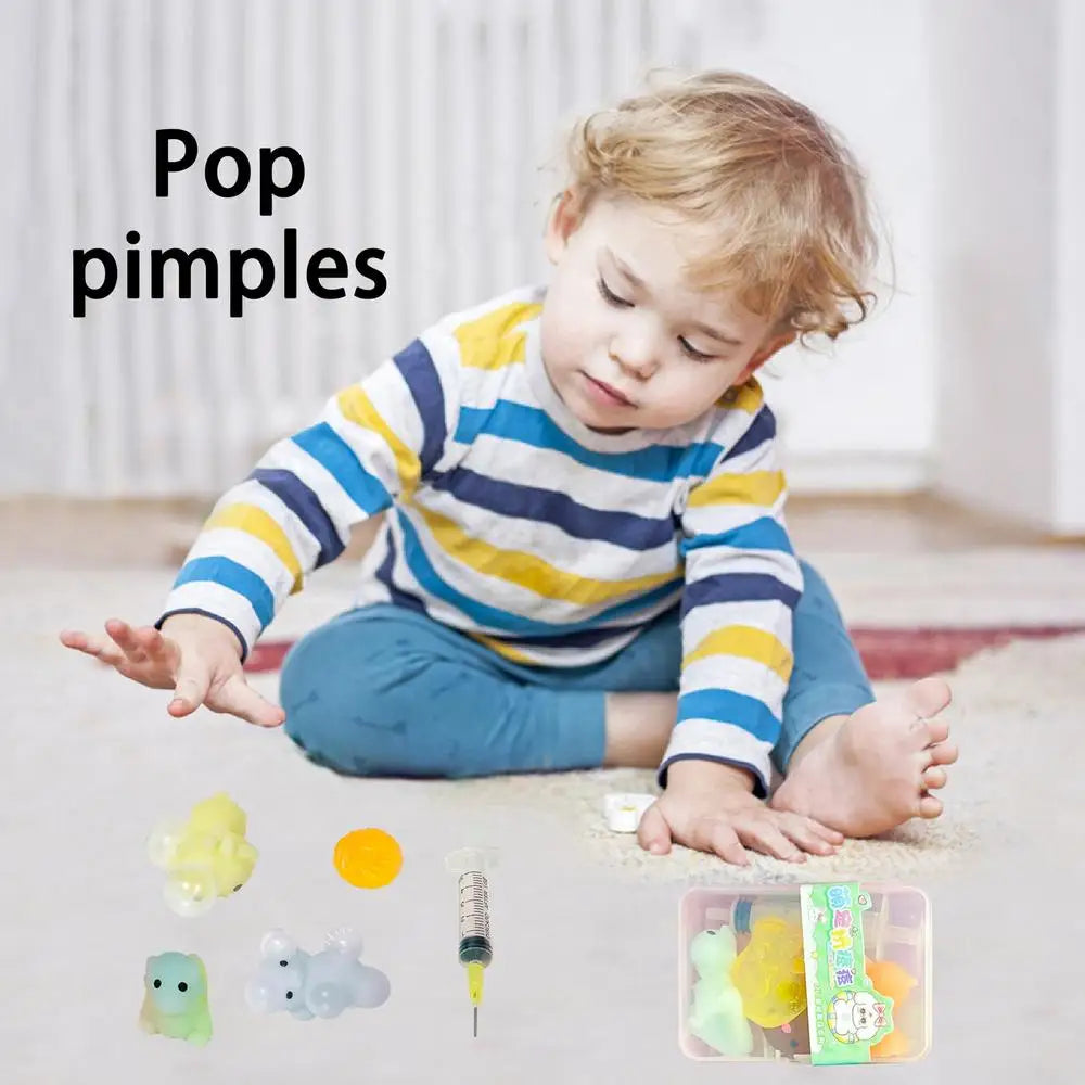 Funny Pimple Popping Toy Blowing Animal Squeeze