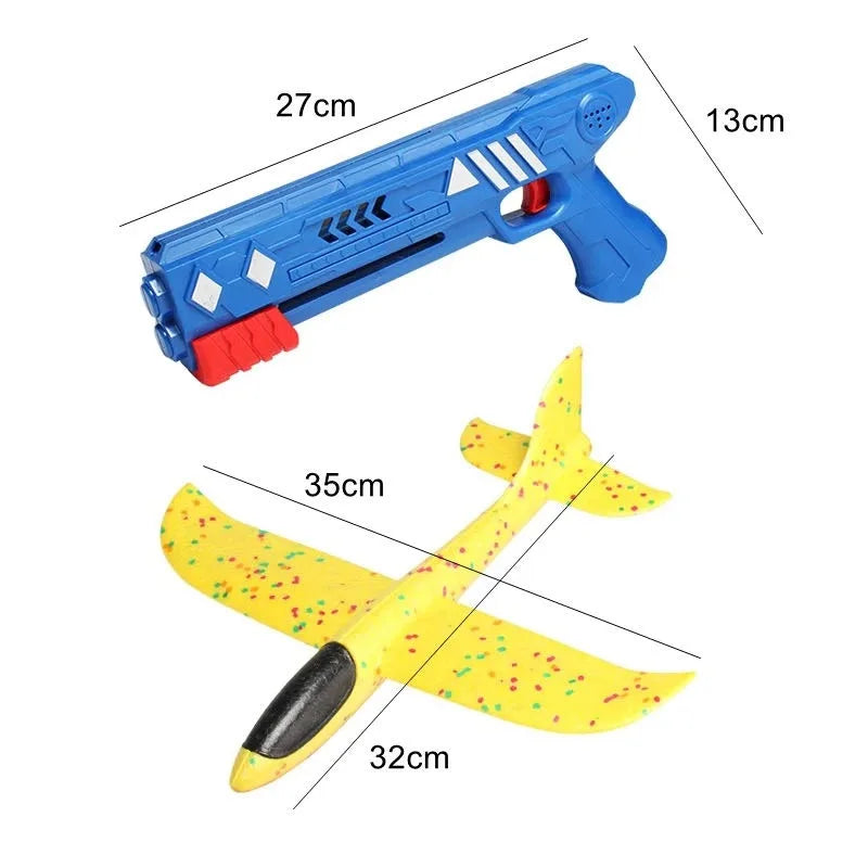 Kids Catapult Plane Toys Gun-style Launching Aircraft