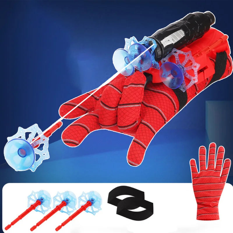 Superhero Launcher with Silk Glove Spiders Web Wrist Set Shooters Toy