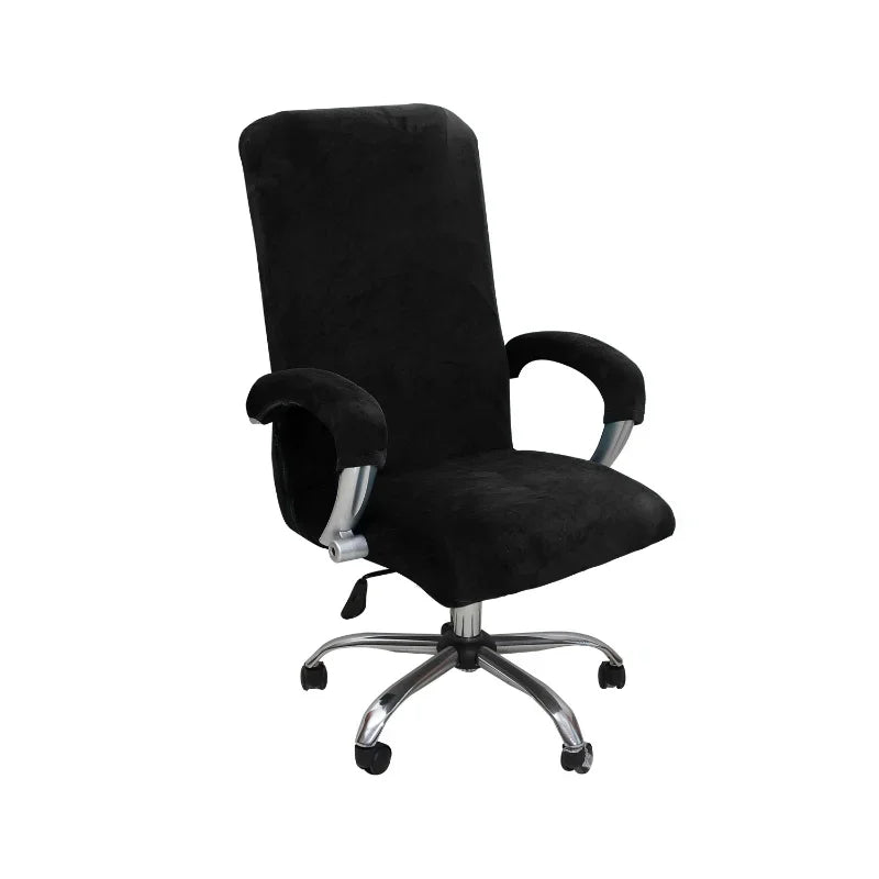 Stretch Spandex Office Chair Covers Anti-dirty Computer Seat Velvet Chair Cover Removable Slipcovers Set 2024