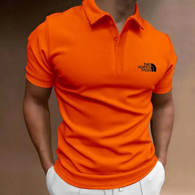 2024 Top Selling New Summer Fashion Polo Shirt High Quality Men's Short sleeved Breathable Top Business Casual Sweat-absorbing