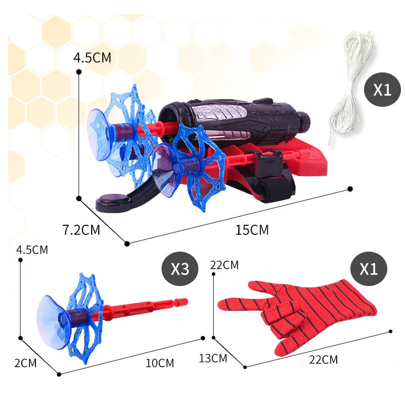 Superhero Launcher with Silk Glove Spiders Web Wrist Set Shooters Toy