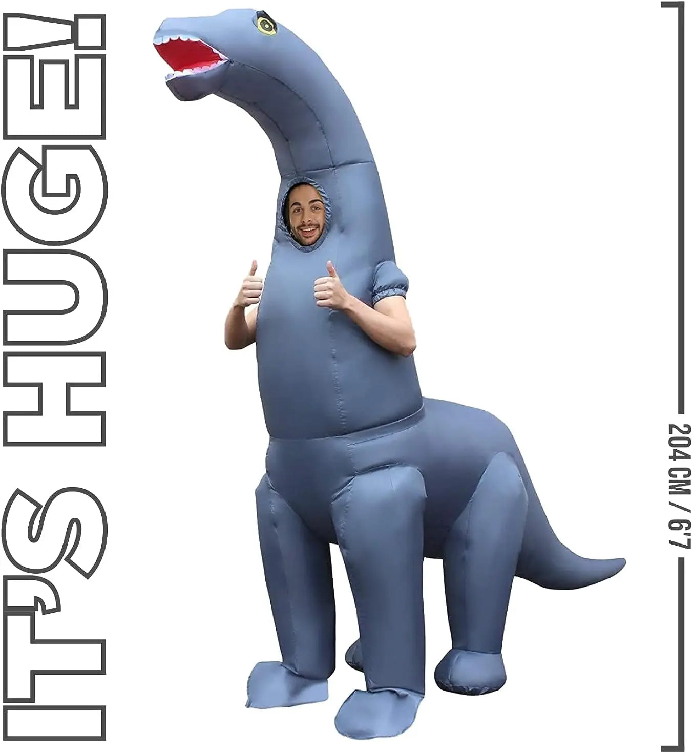 Morph Diplodocus Inflatable Dinosaur Costume Adult, Inflatable Dinosaur Costume, Dinosaur Blow Up Costume, T-rex Costume