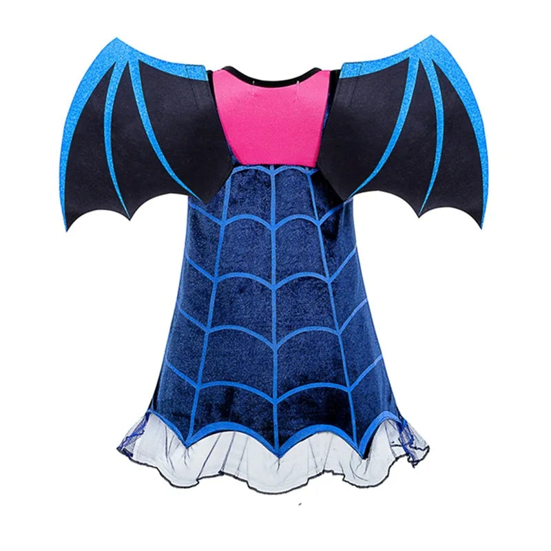 Vampirina Cosplay Dress Girl Kids Princess Dress Up Christmas Halloween Costume Children Carnival Party Disguise Mask