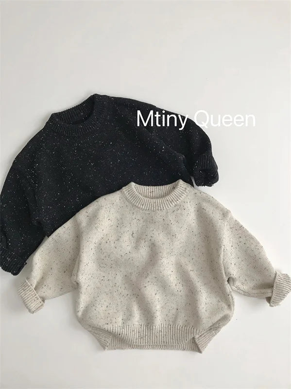 Boys and Girls Knitted Sweaters Cotton Flowers 2024 Kids Clothes Warm Sports  Baby Christmas Gift