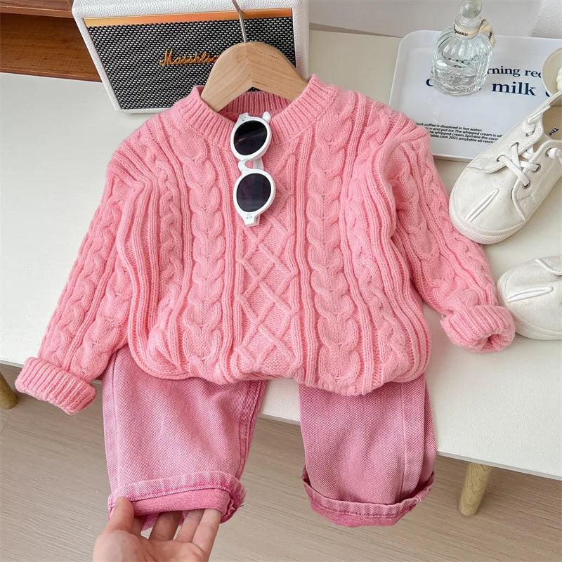 2024 Autumn Kids Baby Girls 2PCS Clothes Set