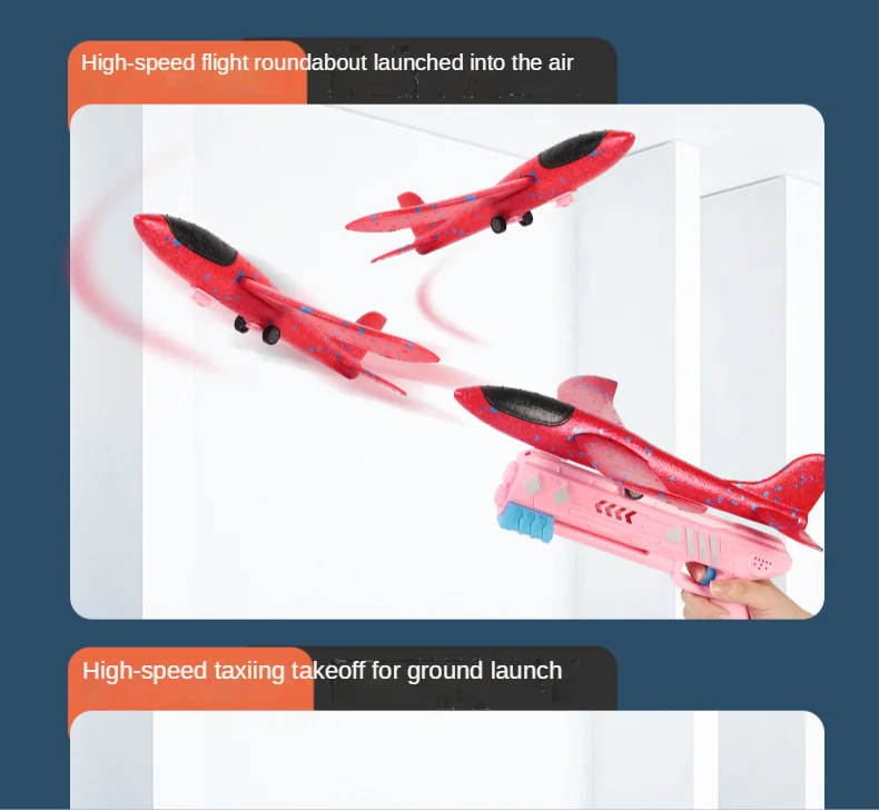 Kids Catapult Plane Toys Gun-style Launching Aircraft