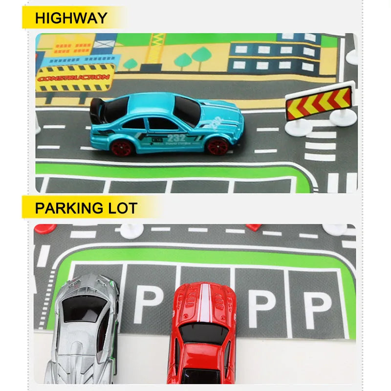 Kids City Map Toys Car Parking Road Map