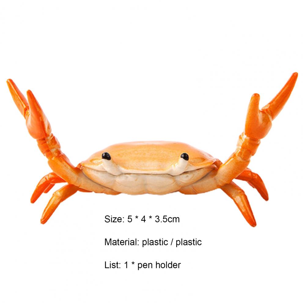 Creative Animal Design Single Pen Holder Plastic Weightlifting Crab Pen Holder for Office Penholder Bracket Storage Pencil Rack