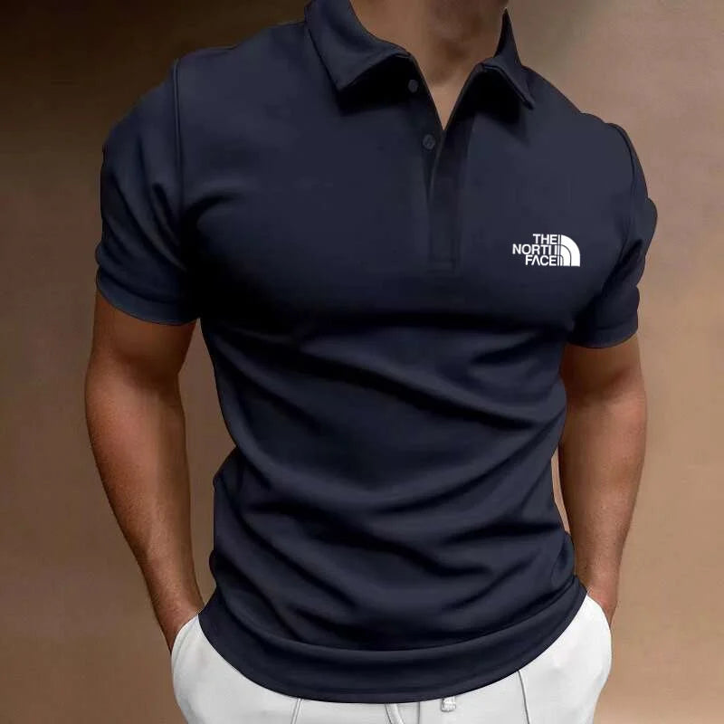 2024 Top Selling New Summer Fashion Polo Shirt High Quality Men's Short sleeved Breathable Top Business Casual Sweat-absorbing