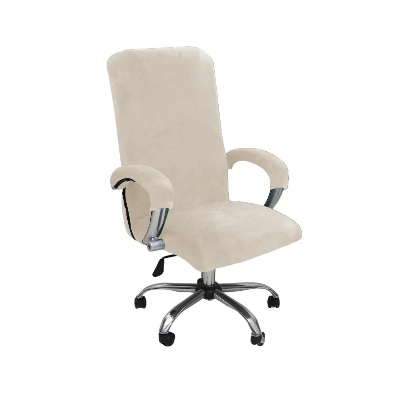 Stretch Spandex Office Chair Covers Anti-dirty Computer Seat Velvet Chair Cover Removable Slipcovers Set 2024