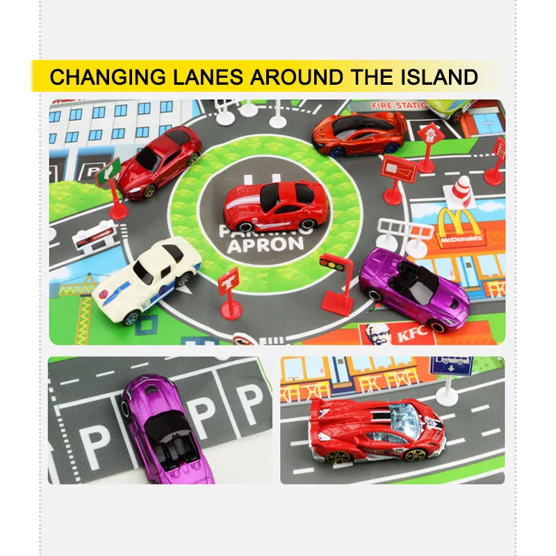 Kids City Map Toys Car Parking Road Map