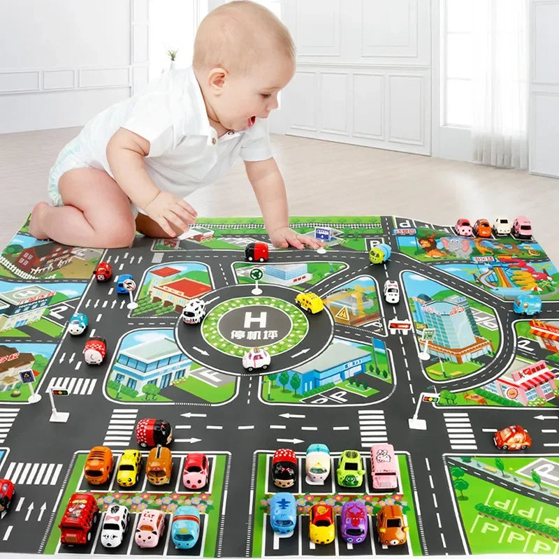 Kids City Map Toys Car Parking Road Map