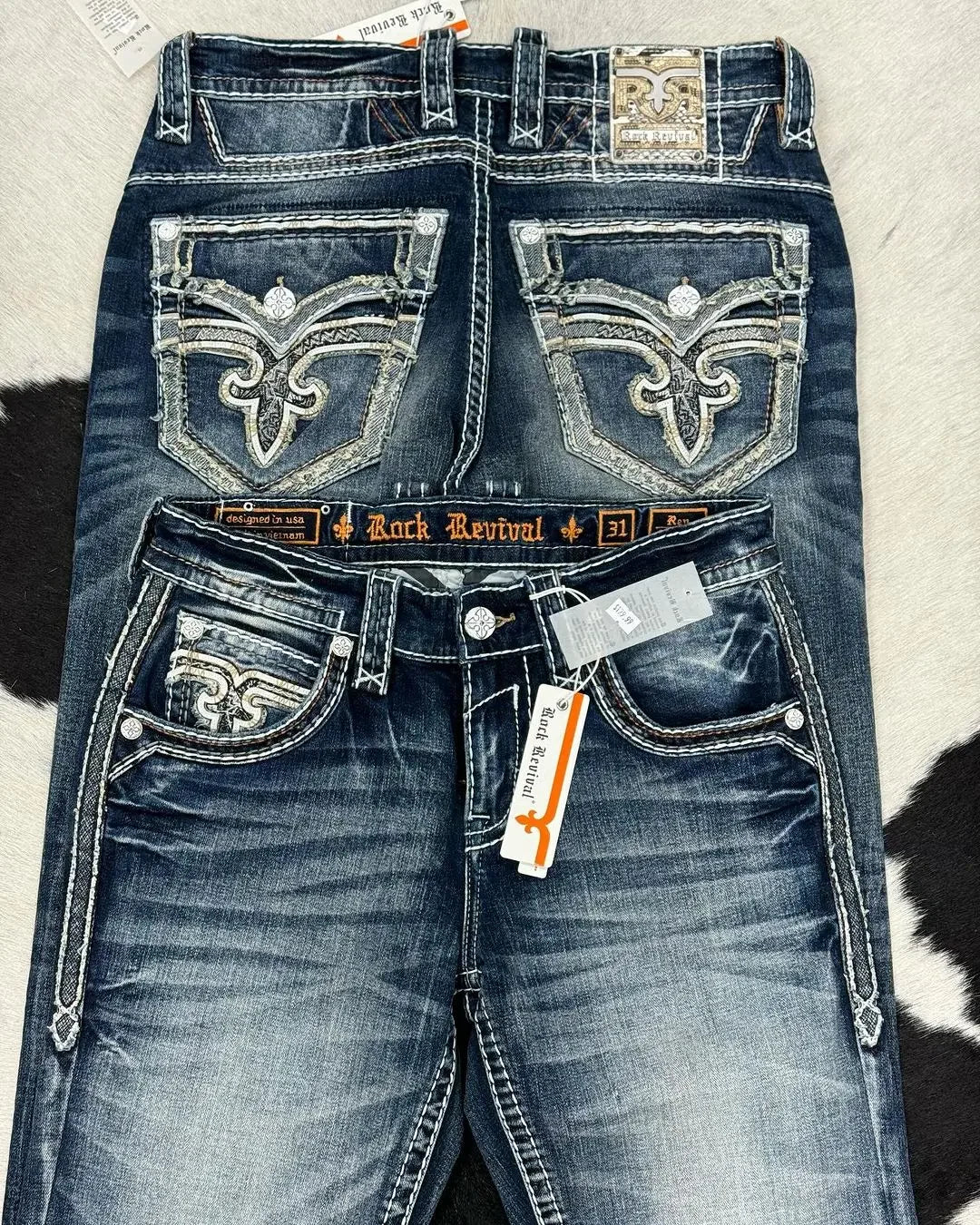 2024 blue embroidered slim jeans street men and women retro casual pocket embroidered y2k jeans jeans for men