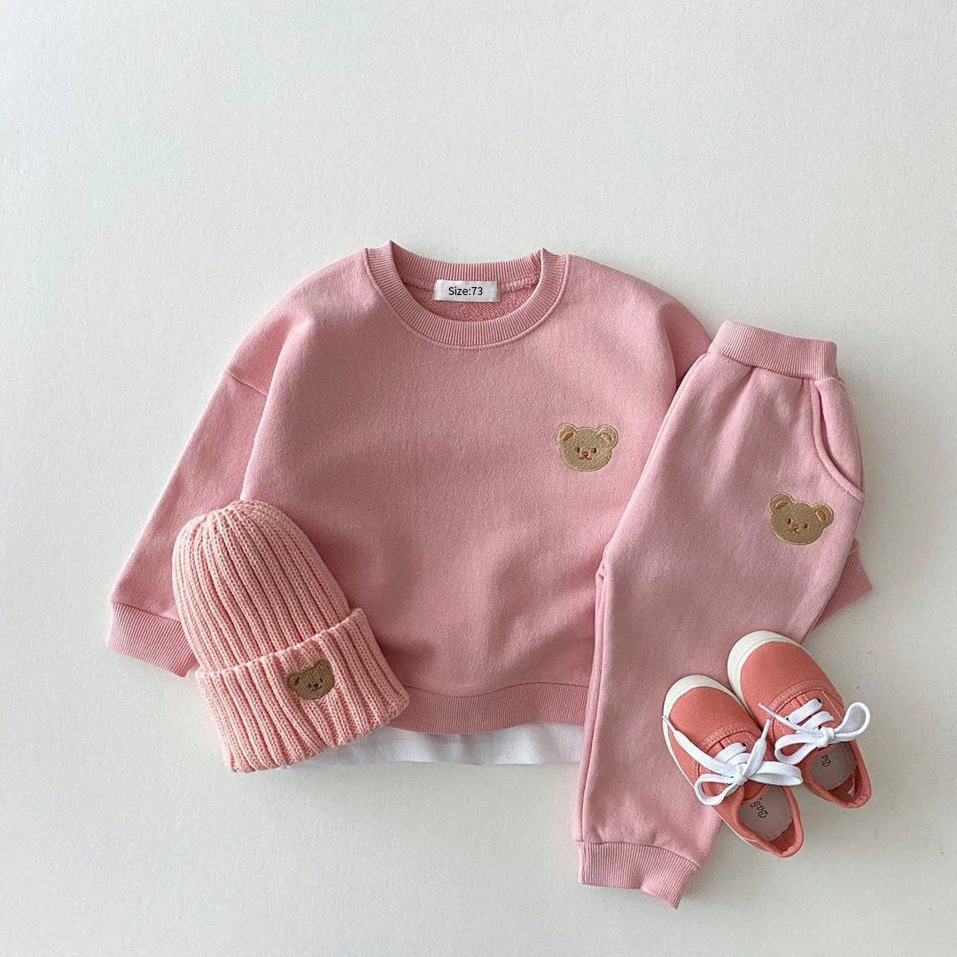 2pc Baby Boys Girls Set Autumn Little Bear