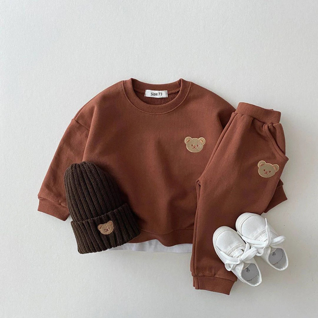 2pc Baby Boys Girls Set Autumn Little Bear