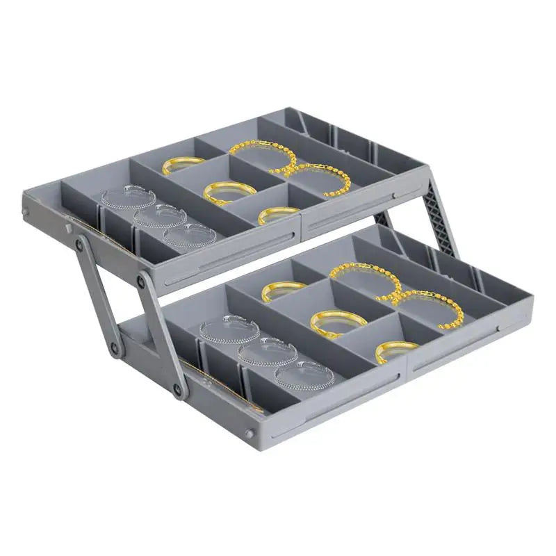 Drawer Organizer Tray 2/3 Tier Storage Expandable Drawer Jewelry Organizer Desktop Organizer Box Compartments for Cosmetics