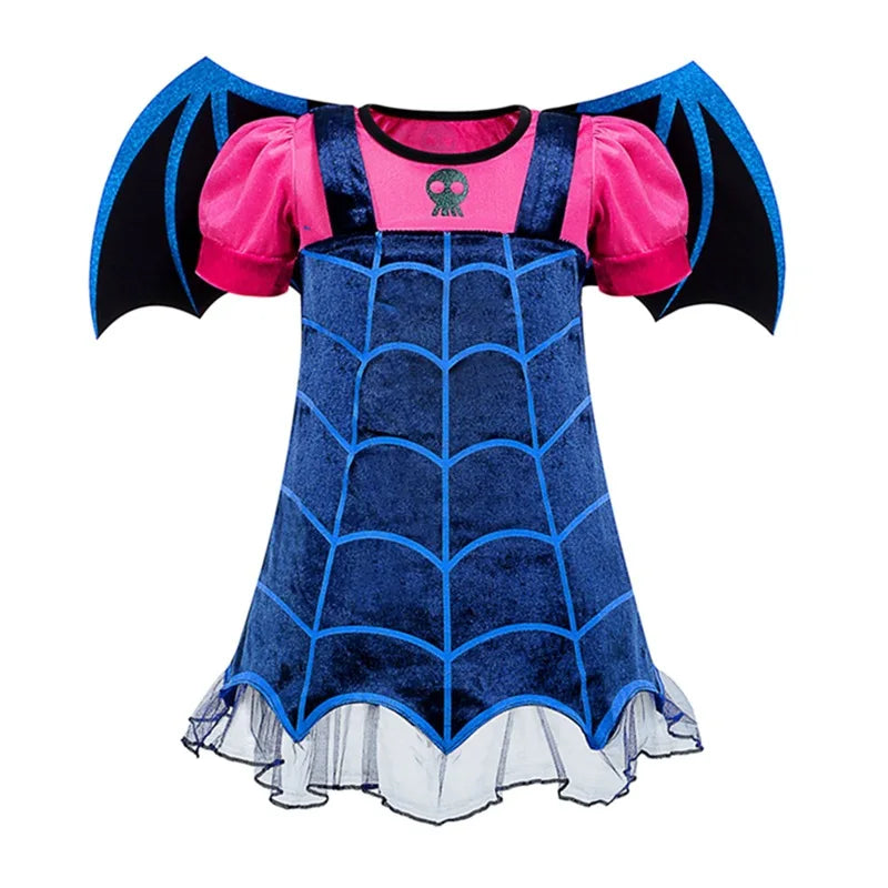 Vampirina Cosplay Dress Girl Kids Princess Dress Up Christmas Halloween Costume Children Carnival Party Disguise Mask