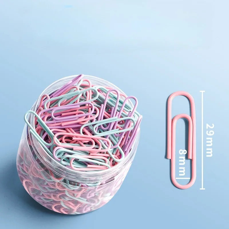 160PCS Colorful Paper Clips Office Supplies Paper Clip Large File Bookmark Paper Clip U-shaped Buckle Office Supplies