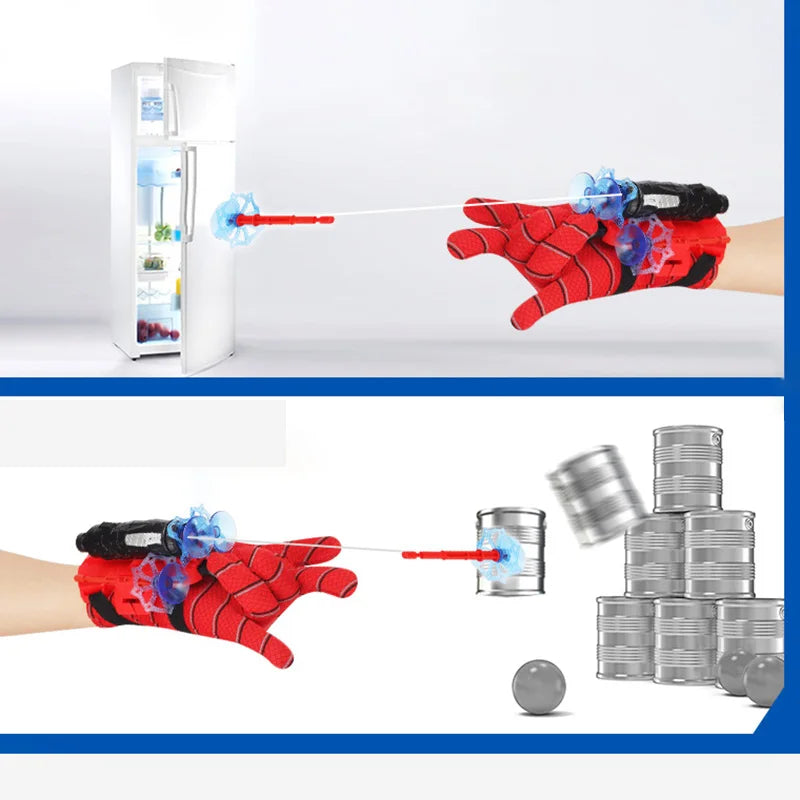 Superhero Launcher with Silk Glove Spiders Web Wrist Set Shooters Toy