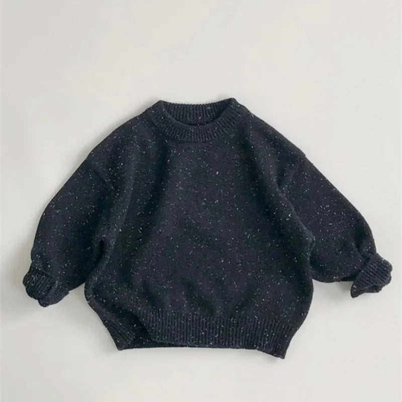 Boys and Girls Knitted Sweaters Cotton Flowers 2024 Kids Clothes Warm Sports  Baby Christmas Gift