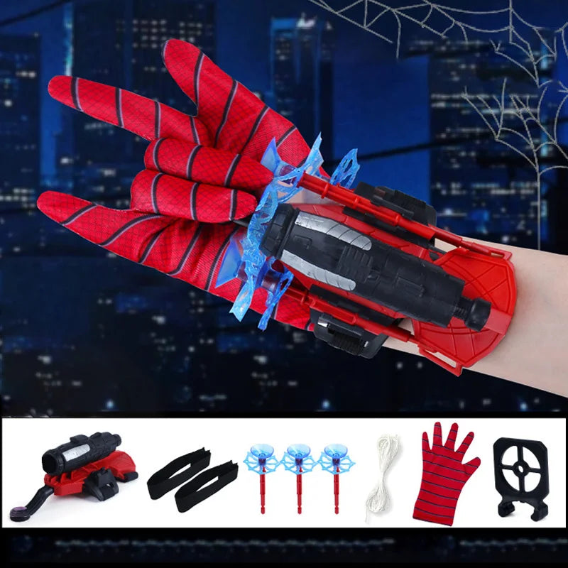 Superhero Launcher with Silk Glove Spiders Web Wrist Set Shooters Toy