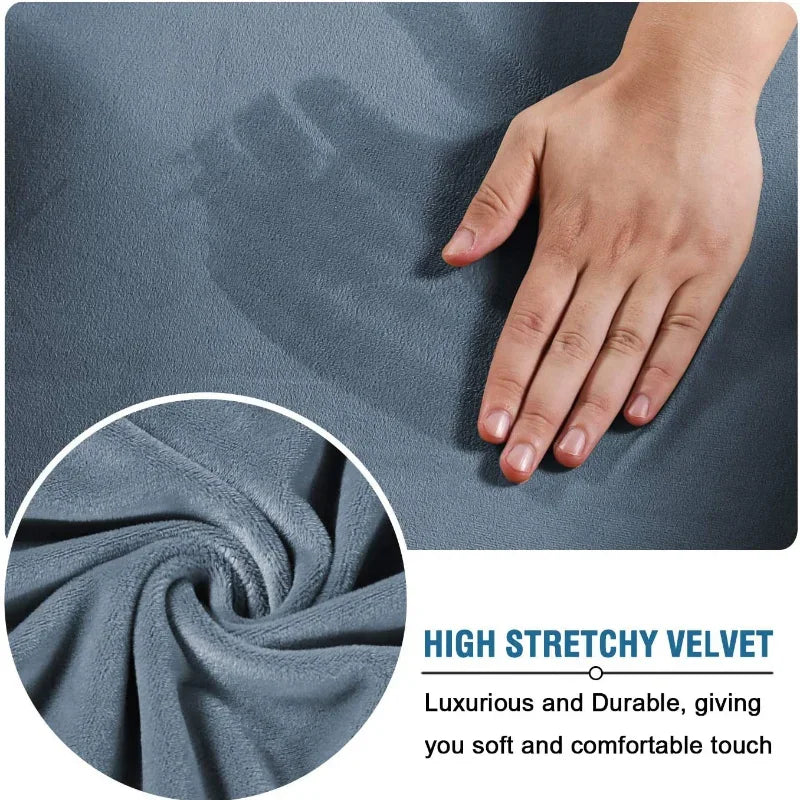 Stretch Spandex Office Chair Covers Anti-dirty Computer Seat Velvet Chair Cover Removable Slipcovers Set 2024