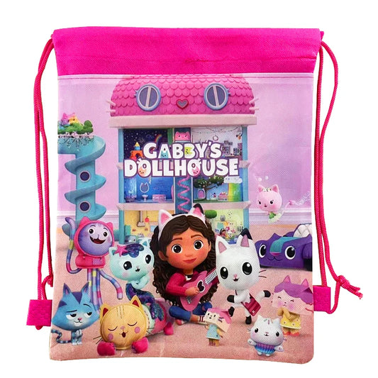 34*27cm Gabby Dollhouse Drawstring Bag Girl Gift