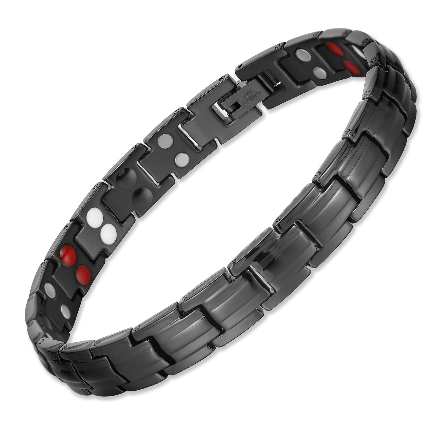 Women‘s Fashion Titanium Bracelet Double Row Health Care 4 Elements 3000 IONS Germanium Magnetic Bracelets Bangles